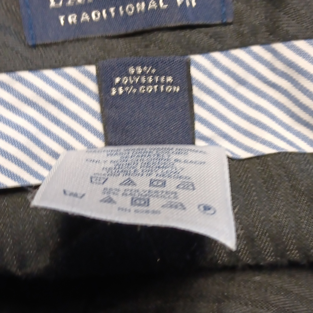 LANDS END MEN'S SIZE 37×28 BLUE PLEATED DRESS PANTS. - Picture 6 of 6
